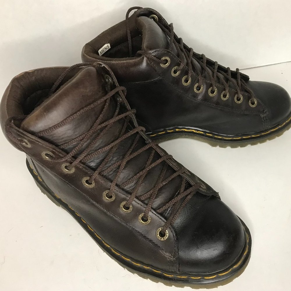 Dr. Martens Brown Leather Boots with Durable Sole